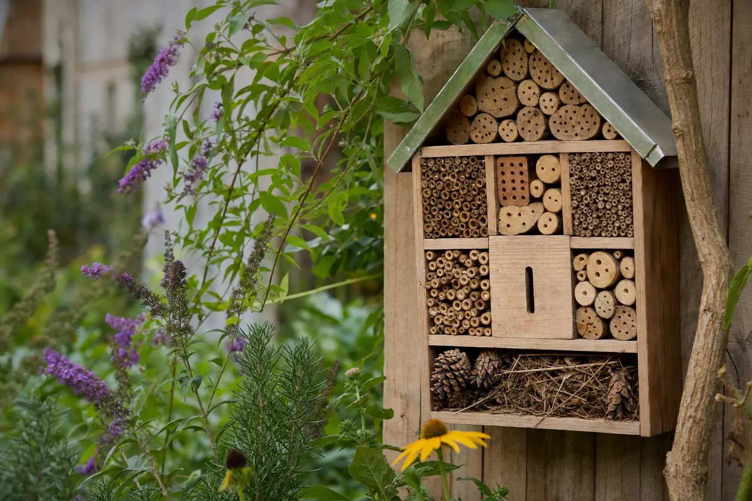 Hôtel à insectes: le fabriquer et bien le positionner